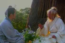 庞涓请孙膑下山，临行前鬼谷子为其拈花占卜，并改其名图片