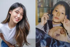 证明没整过容！雪炫晒童年照从小美到大，抱狗合照的表情有点傲娇图片