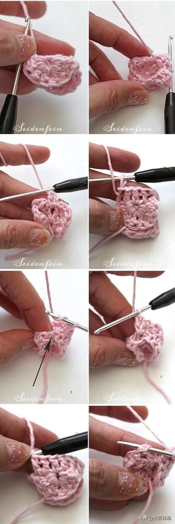 温暖毛线钩鱼鳞的方法