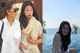 邱淑贞一家近照，老公是富豪，为人低调，疼爱老婆，大女儿像母亲图片
