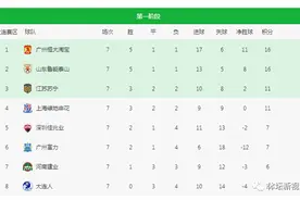 中超积分榜，卓尔逆转取胜，上港不败17分领跑，泰达一胜难求图片