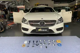 16款奔驰CLS320升级原厂一键启动、四门进入、胎压监测等图片