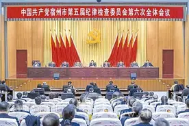 中国共产党宿州市第五届纪律检查委员会第六次全体会议召开图片