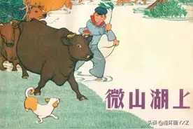 60年代的精品连环画《微山湖上》，由著名连环画家韩伍绘画图片