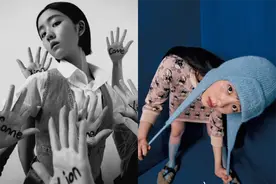 黄磊女儿拍写真大片，穿白长袜变成熟御姐，网友：形象与年龄不符图片