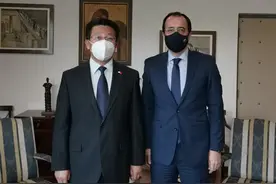 驻塞浦路斯大使刘彦涛会见塞外长赫里斯托都里迪斯图片