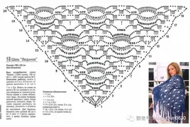 「钩编图解」50款漂亮的钩针编织披肩图解提示图片