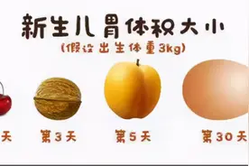 满月前婴儿胃有多大？一图看懂“进阶”变化，是否吃饱有征兆图片