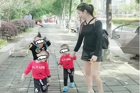 “袖珍丈夫”火了！与妻带娃游玩被误会，路人：这三个都你生的？图片