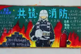 2021年枣庄市消防宣传进学校系列活动作品展映（消防安全黑板报）图片