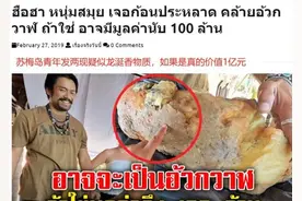 泰国青年海滩捡了块“石头” 放家一年后才惊觉自己将成亿万富翁图片
