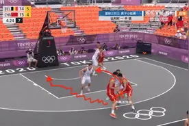 中国3人男篮2分钟内用同一战术打进4球拿下首胜,简单易学野球可用图片