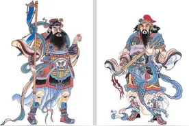 门神之争，三锏换两鞭，尉迟恭和秦琼谁更厉害图片