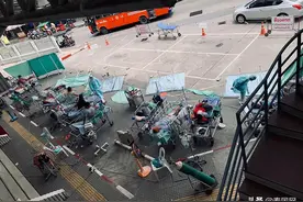 泰国北标府医院床位爆满，部分患者被迫睡院外治疗图片