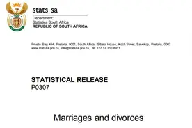 南非离婚率持续下降 结婚年龄开始向后推迟图片