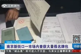 南京一市场卖名牌包，LV包500元一个，遇检查店家坚称是真的视频封面