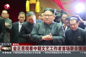 中朝文艺工作者首场联合演出在平壤举行，金正恩全程观看，连连鼓掌视频封面