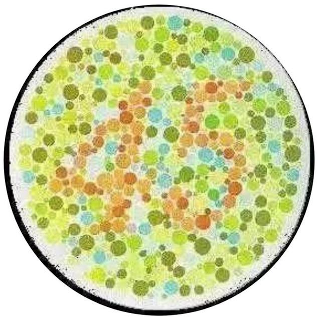 正常者能看到数字60正常者能看到数字60▼就有可能是色弱或色盲如看到