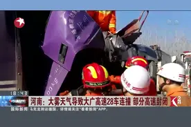 河南大雾天气引发车祸，大广高速28车连撞，救出13人其中3人死亡视频封面