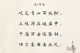 「央视荐诗」11月21日：“千磨万击还坚劲，任尔东西南北风”图片