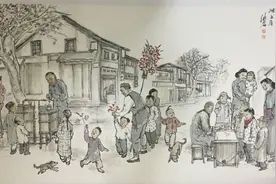 这位画家到丰子恺故乡开画展，画的都是武汉童谣图片