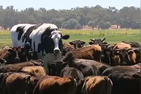 巨牛！这头奶牛身高超2米重1400公斤，网友：这才是真的牛！视频封面