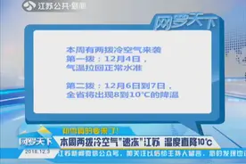 初雪真的要来了！本周两拨冷空气“速冻”江苏，温度直降10℃视频封面