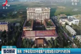 海南：力争实现2025年健康产业增加值占GPD10%的目标视频封面
