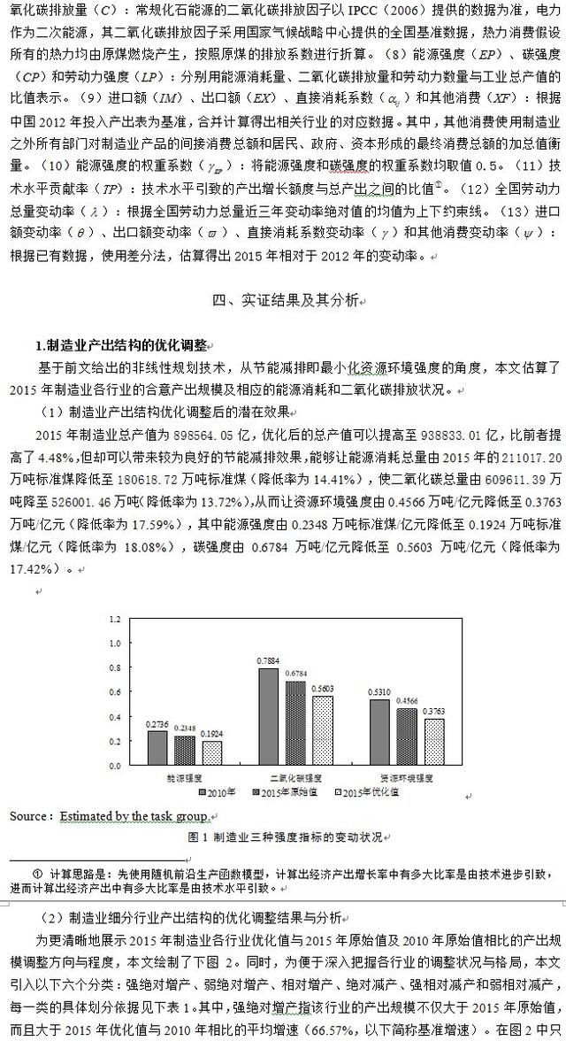 「原创」中国制造业产业结构的系统性优化——从产出结构优化和要素结构配套的视角