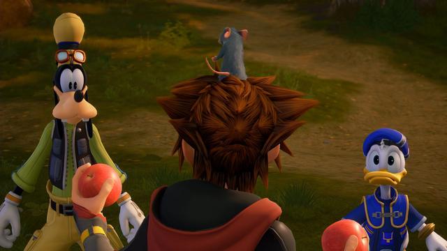 《王国之心3》截图展示经典角色和烹饪小游戏