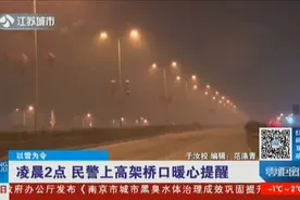 南京凌晨下起暴雪，民警上高架桥口暖心提醒，司机表示很感动视频封面