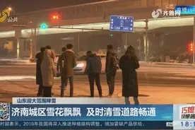 山东迎大范围降雪，济南城区雪花飘飘，清雪行动持续进行中！视频封面