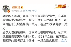 胡锡进：人民币到现在还有“分”，最大钞票面值100元，这很幸运图片