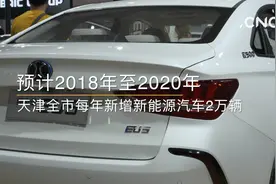 天津：2020年新能源汽车保有量占比提高至4.5%视频封面