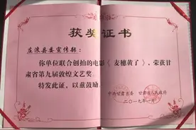 电影《麦穗黄了》荣获敦煌文艺奖图片