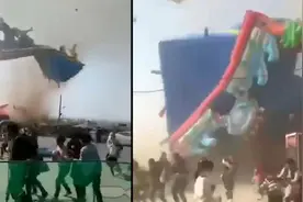 景区突发龙卷风，孩子被卷上天坠地受伤视频封面