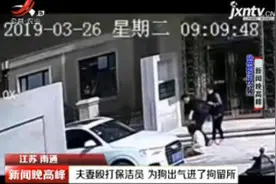 江苏南通：夫妻殴打保洁员 为狗出气进了拘留所视频封面