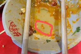 什么操作？鸳鸯锅里吃出像蛆一样的虫子，店员却甩锅给菜叶……图片