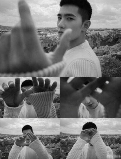 杨洋晒照片一脸冷酷帅气 板寸头精神十足