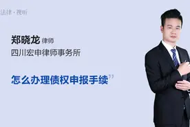 怎么办理债权申报手续视频封面