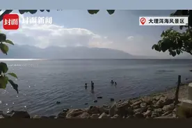 4名尼泊尔人在洱海游泳：看见中国人游才去游的图片