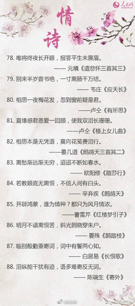 99句绝美情诗教你如何写情书