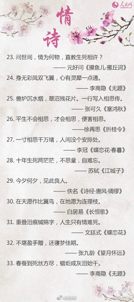 99句绝美情诗教你如何写情书