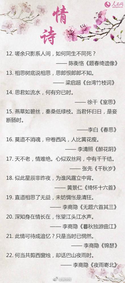 99句绝美情诗教你如何写情书