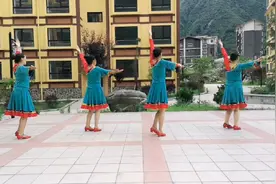 海螺沟歪歪舞队《山东叶子广场舞 想西藏分解》