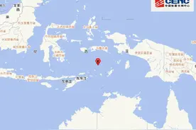 印尼班达海发生7.3级地震，震源深度210千米图片