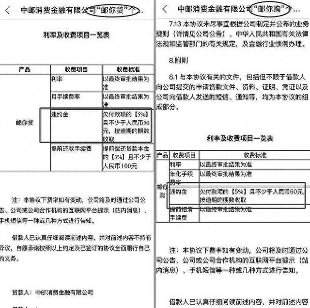 中邮钱包邮你贷逾期不还会怎样，中邮消费金融罚息过高 配图03