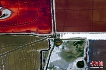 美翻了！“中国死海”山西运城盐湖变身“调色盘”