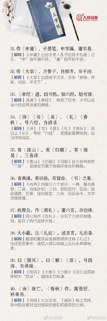 《三字经》完整注解图，转发收藏