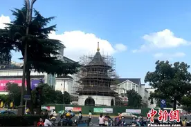 江苏扬州423岁文昌阁大修 修旧如旧揭瓦不落架图片